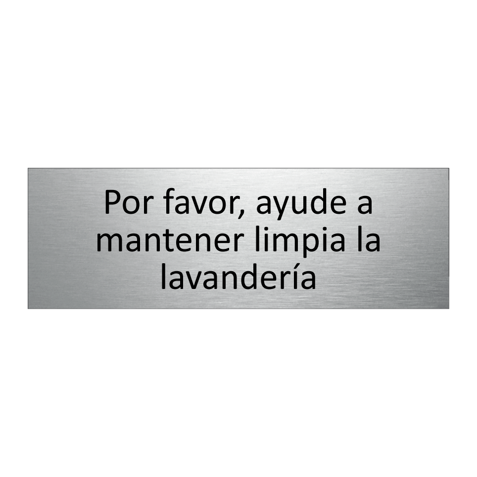 Por favor, ayude a mantener limpia la lavandería
