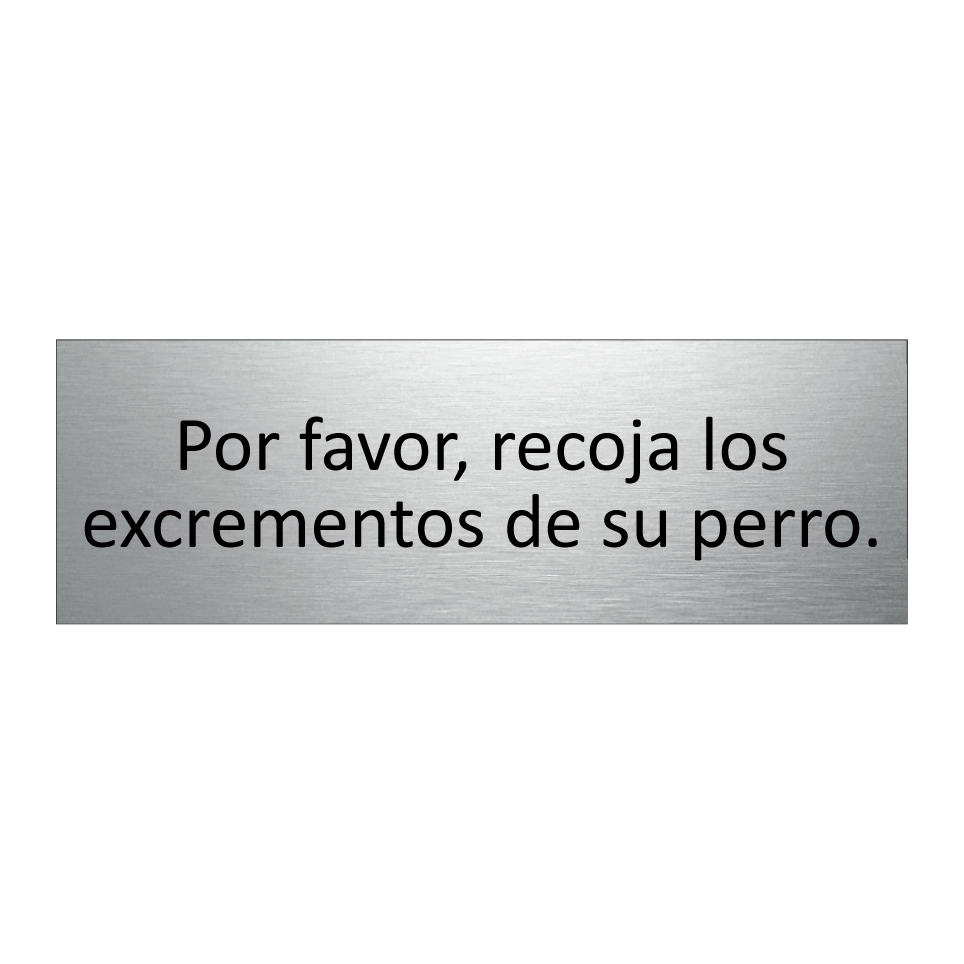 Por favor, recoja los excrementos de su perro.