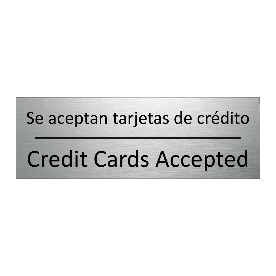 Se aceptan tarjetas de crédito - Credit Cards Accepted