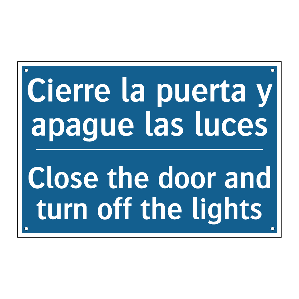 Cierre la puerta y apague las  /.../ - Close the door and turn off the  /.../