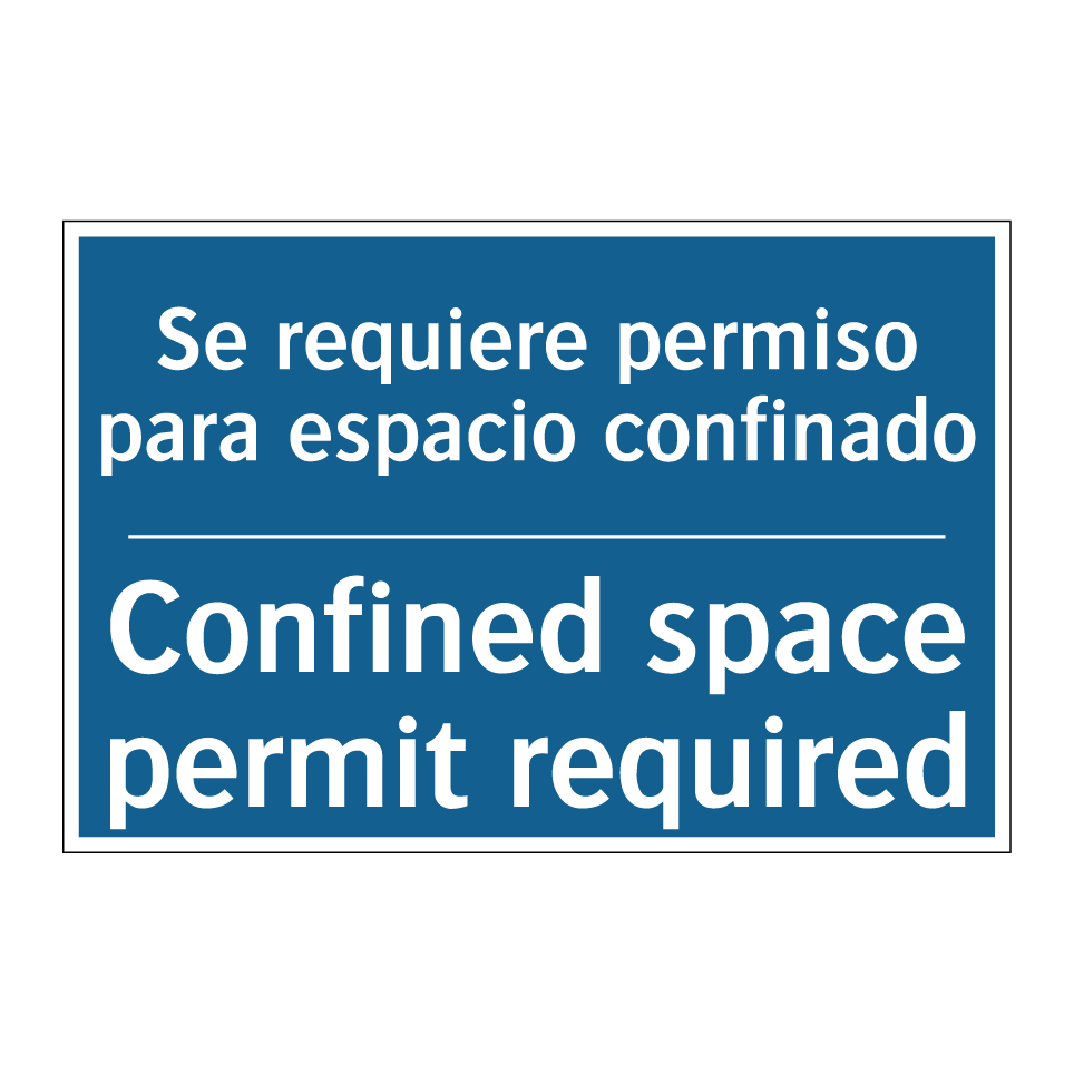 Se requiere permiso para espacio  /.../ - Confined space permit required