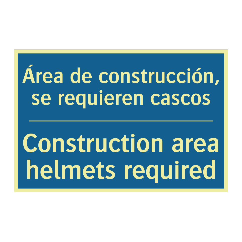 Área de construcción, se requieren  /.../ - Construction area helmets required /.../