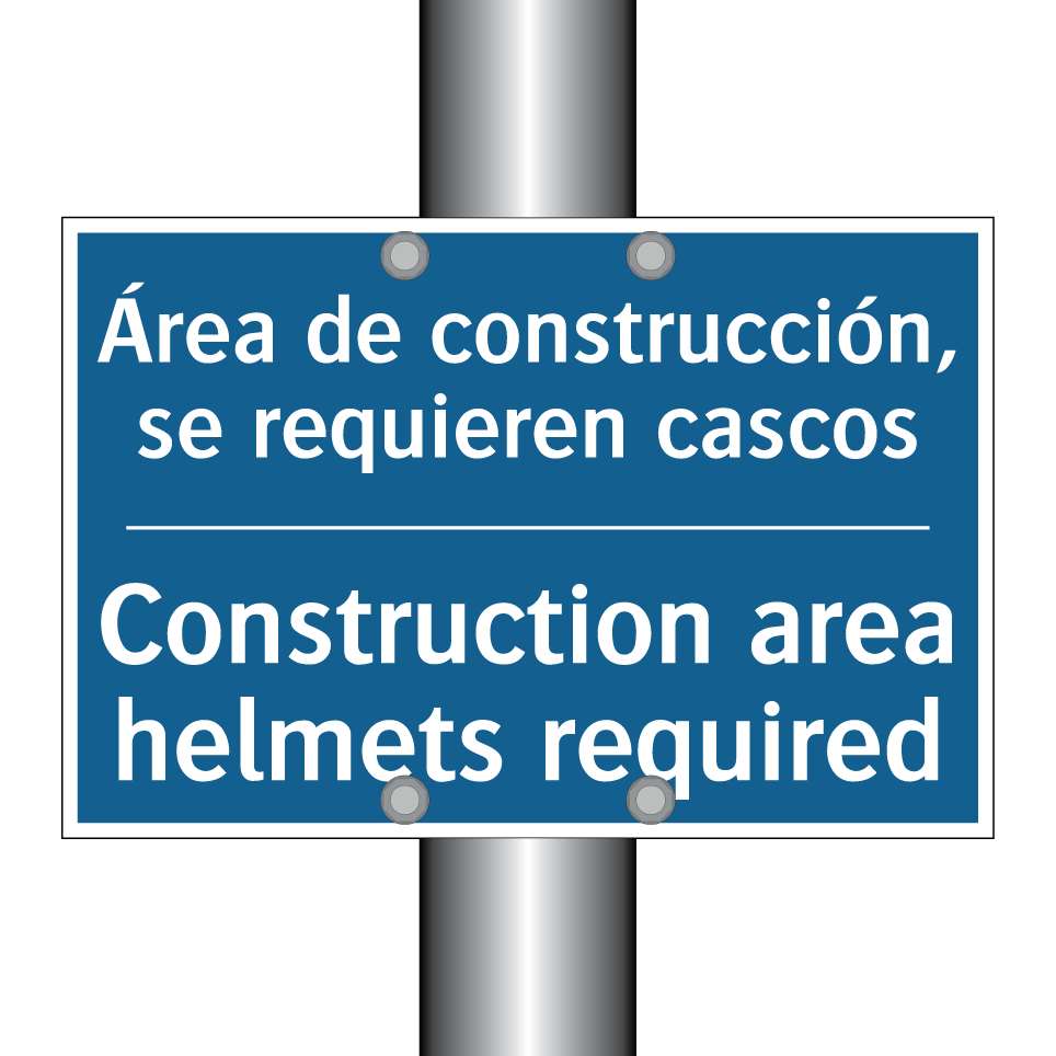 Área de construcción, se requieren  /.../ - Construction area helmets required /.../