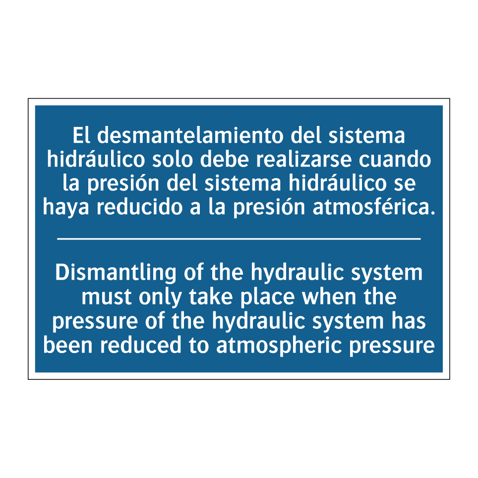El desmantelamiento del sistema  /.../ - Dismantling of the hydraulic system  /.../