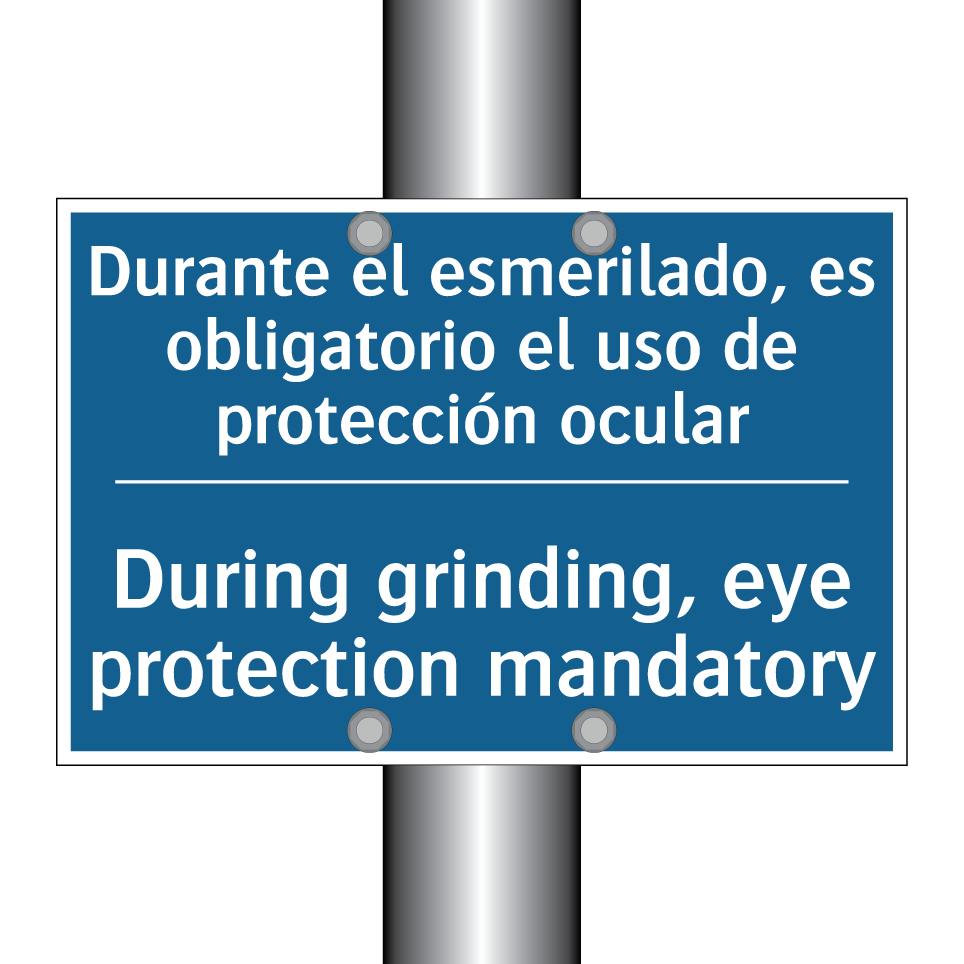 Durante el esmerilado, es obligatorio  /.../ - During grinding, eye protection  /.../