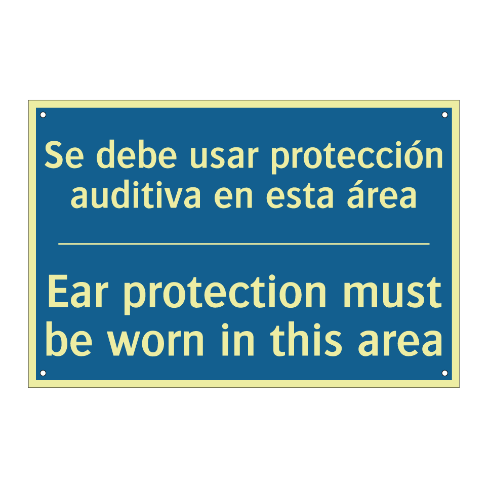 Se debe usar protección auditiva  /.../ - Ear protection must be worn in  /.../