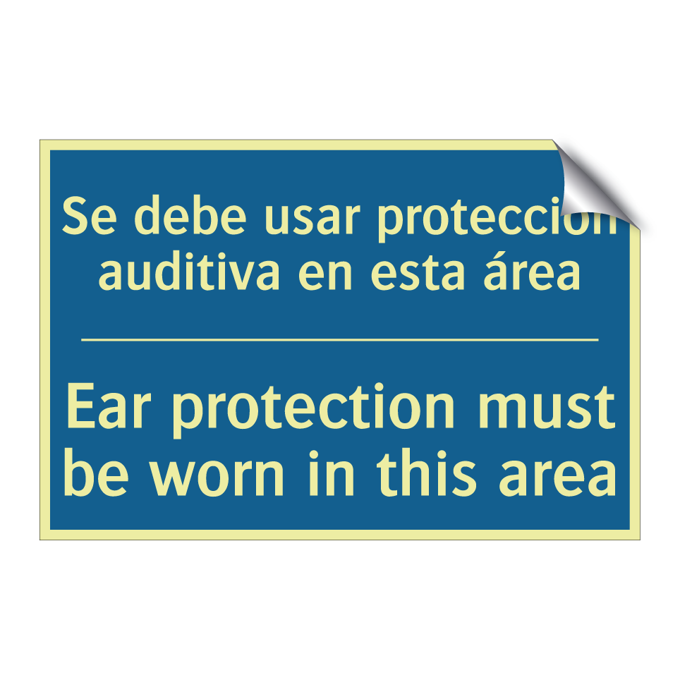 Se debe usar protección auditiva  /.../ - Ear protection must be worn in  /.../