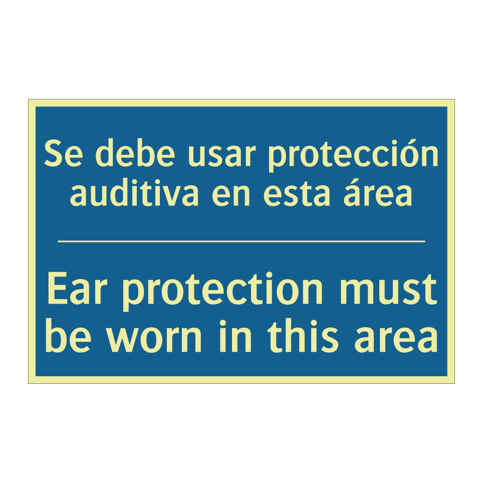 Se debe usar protección auditiva  /.../ - Ear protection must be worn in  /.../