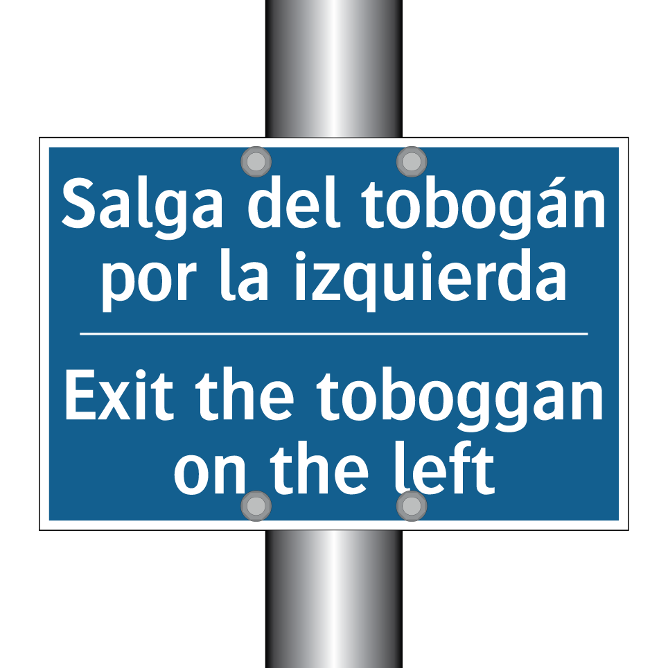 Salga del tobogán por la izquierda /.../ - Exit the toboggan on the left