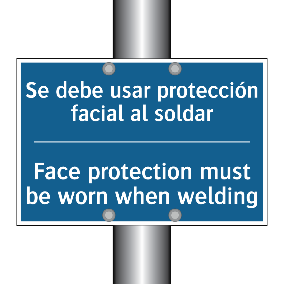 Se debe usar protección facial  /.../ - Face protection must be worn when  /.../