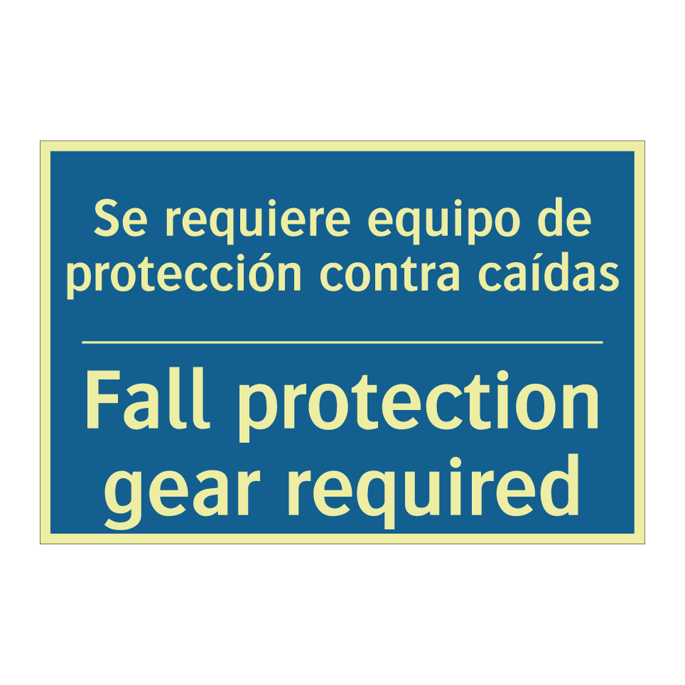 Se requiere equipo de protección  /.../ - Fall protection gear required