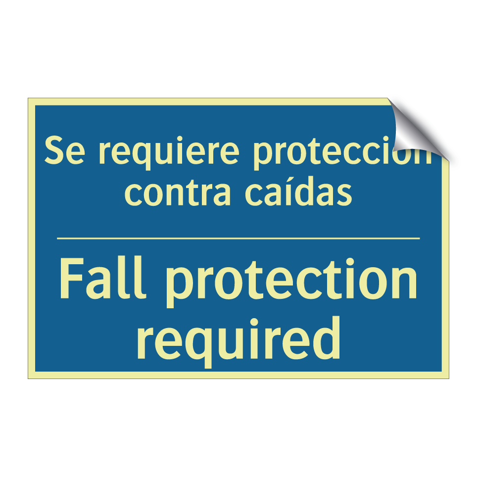 Se requiere protección contra  /.../ - Fall protection required