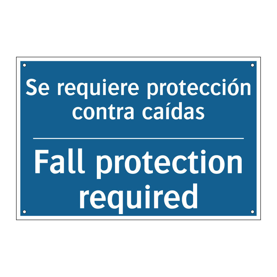 Se requiere protección contra  /.../ - Fall protection required