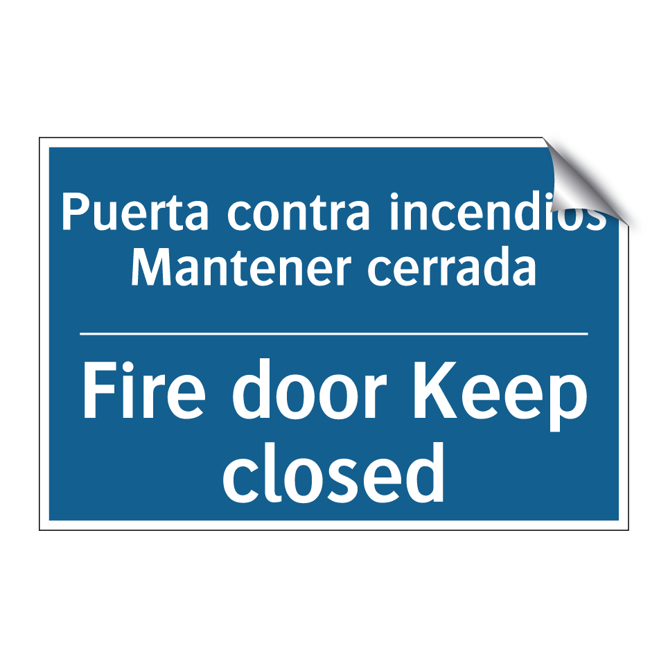 Puerta contra incendios Mantener  /.../ - Fire door Keep closed