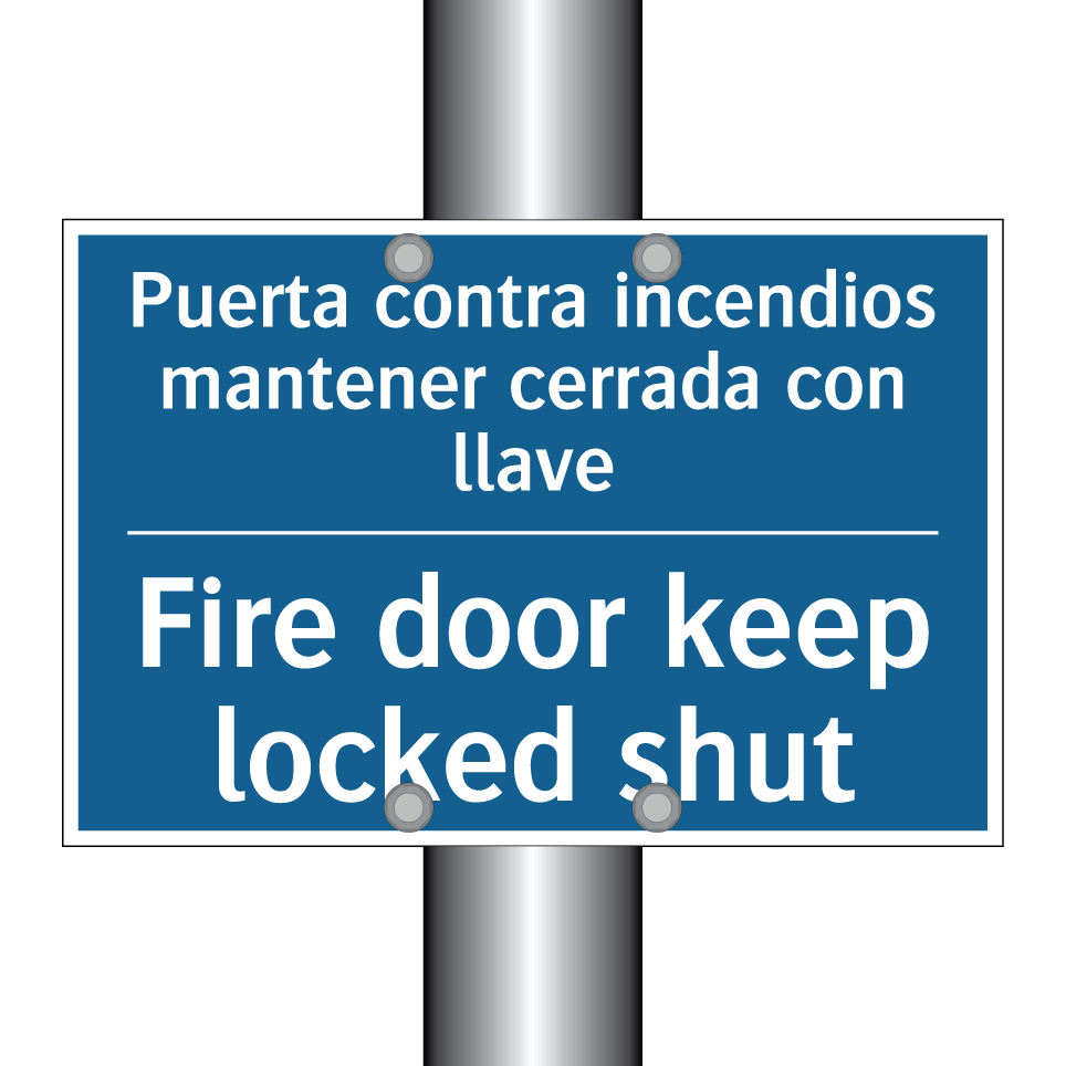 Puerta contra incendios mantener  /.../ - Fire door keep locked shut