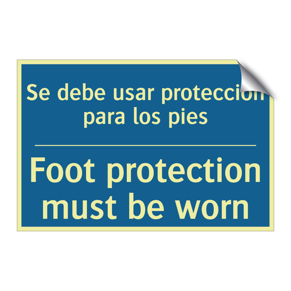 Se debe usar protección para los  /.../ - Foot protection must be worn