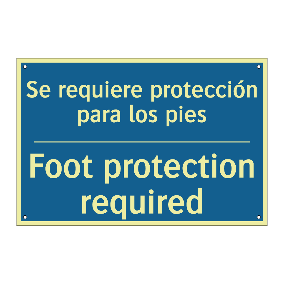 Se requiere protección para los  /.../ - Foot protection required