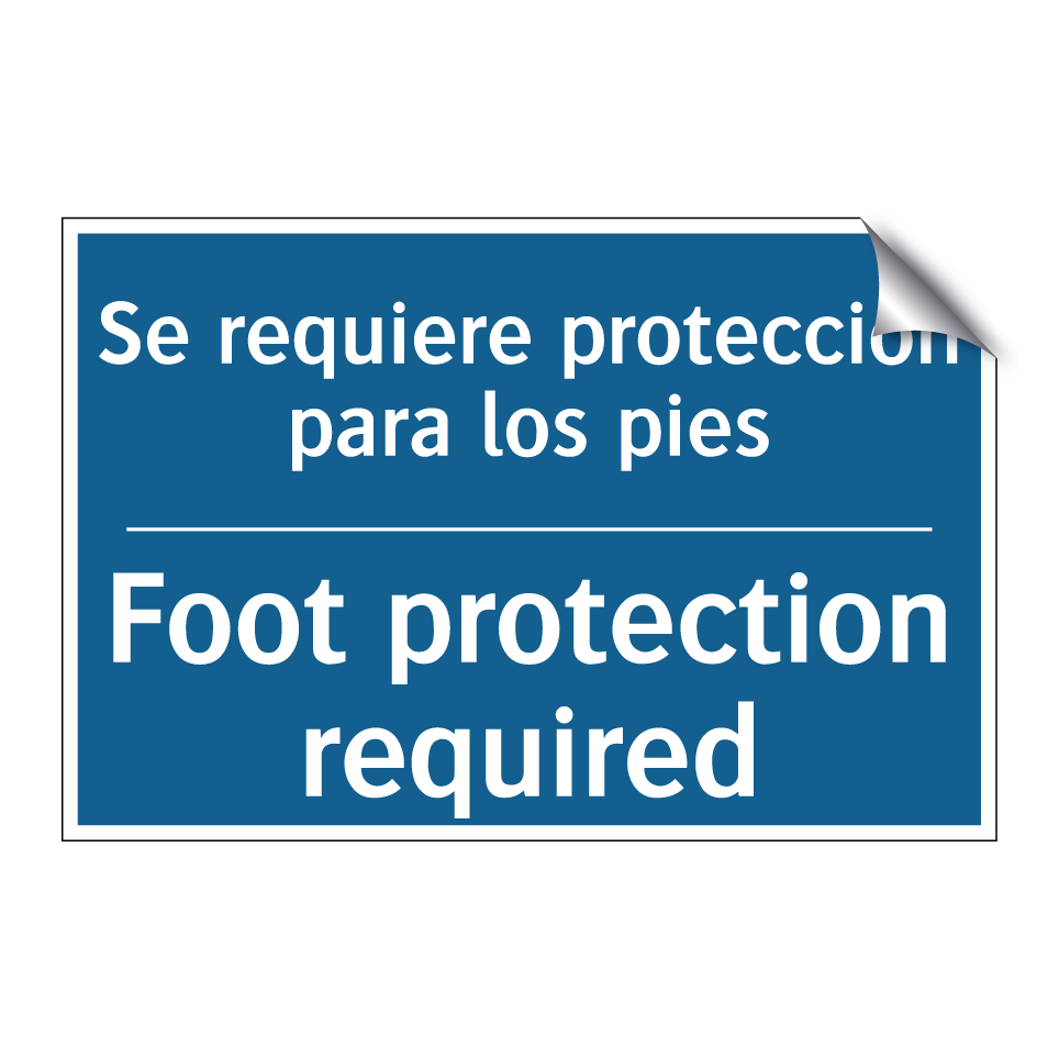 Se requiere protección para los  /.../ - Foot protection required