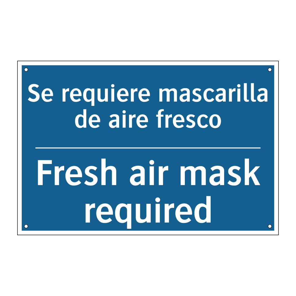 Se requiere mascarilla de aire  /.../ - Fresh air mask required