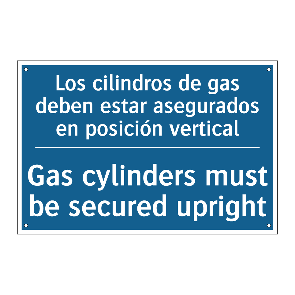 Los cilindros de gas deben estar  /.../ - Gas cylinders must be secured  /.../