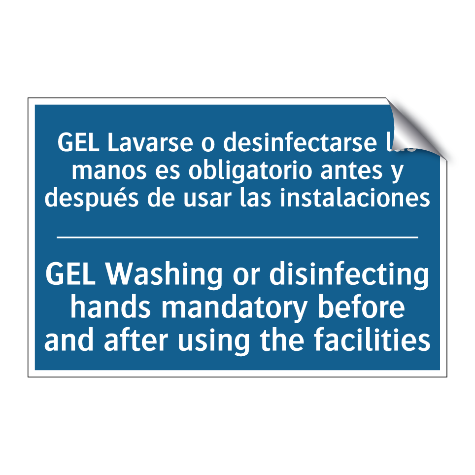 GEL Lavarse o desinfectarse las  /.../ - GEL Washing or disinfecting hands  /.../