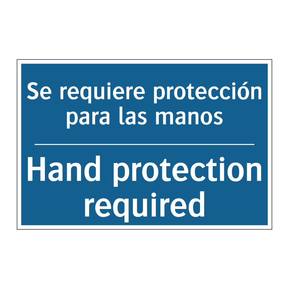 Se requiere protección para las  /.../ - Hand protection required