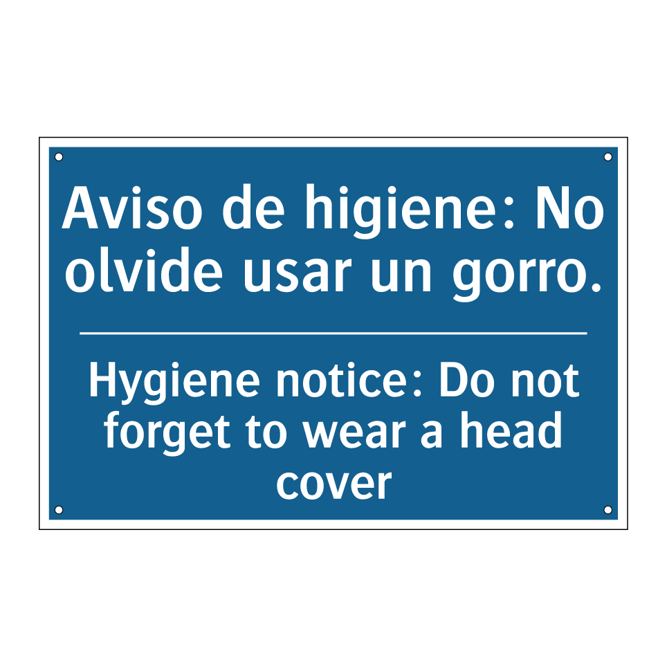 Aviso de higiene: No olvide usar  /.../ - Hygiene notice: Do not forget  /.../