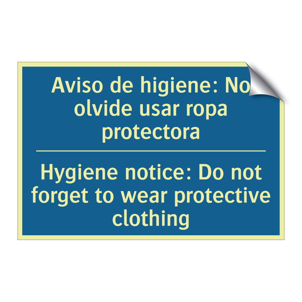 Aviso de higiene: No olvide usar  /.../ - Hygiene notice: Do not forget  /.../
