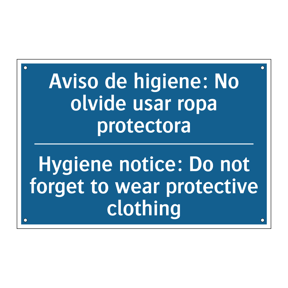 Aviso de higiene: No olvide usar  /.../ - Hygiene notice: Do not forget  /.../