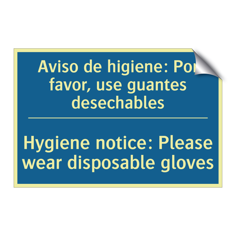 Aviso de higiene: Por favor, use  /.../ - Hygiene notice: Please wear disposable  /.../