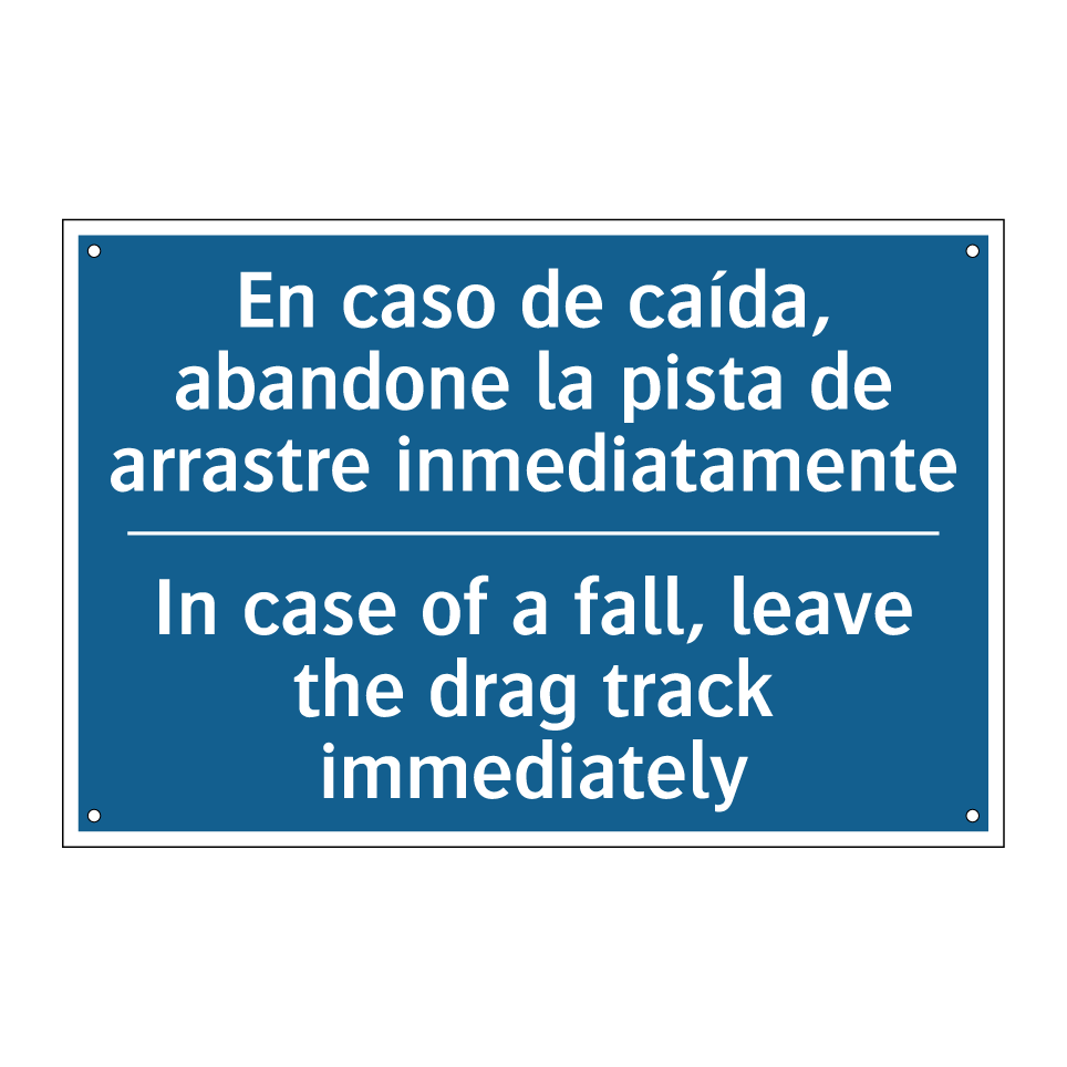 En caso de caída, abandone la  /.../ - In case of a fall, leave the drag  /.../