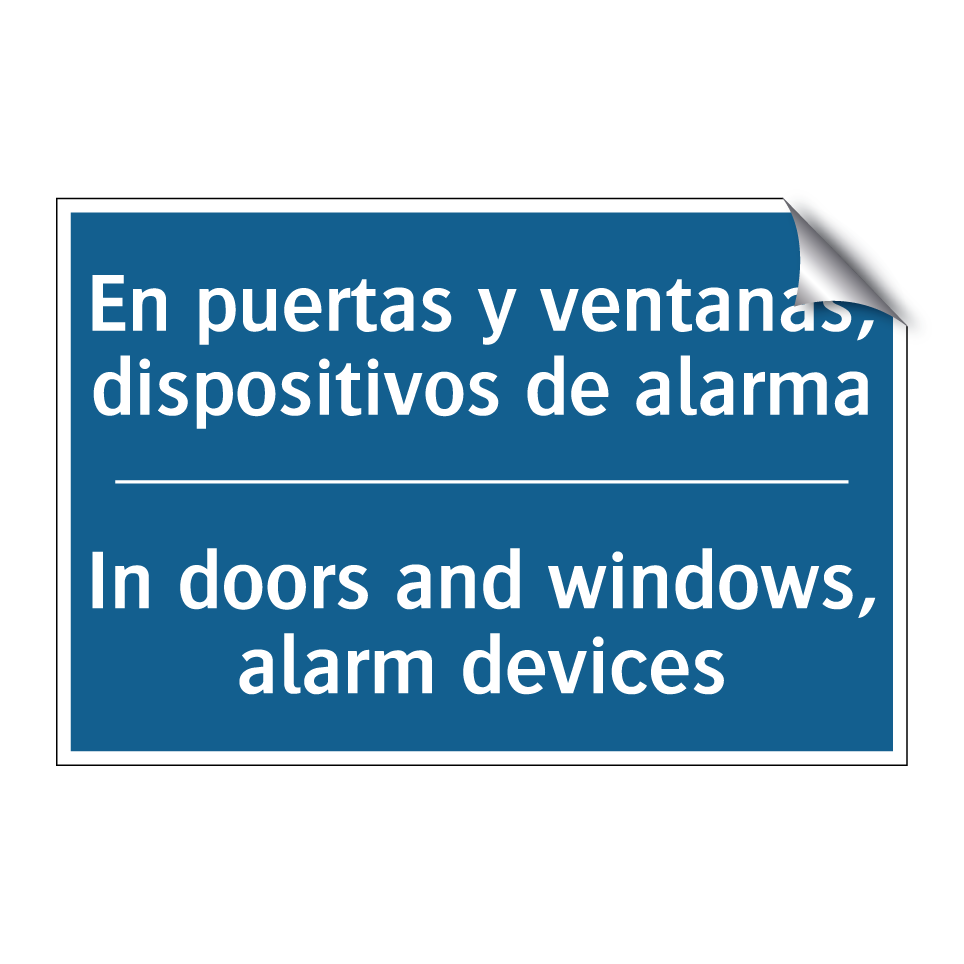 En puertas y ventanas, dispositivos  /.../ - In doors and windows, alarm devices /.../