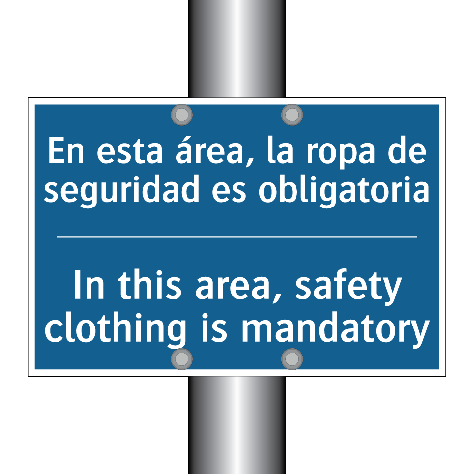 En esta área, la ropa de seguridad  /.../ - In this area, safety clothing  /.../