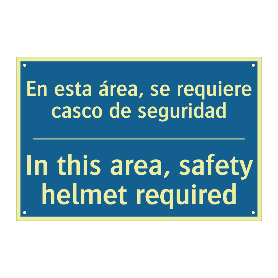 En esta área, se requiere casco  /.../ - In this area, safety helmet required /.../