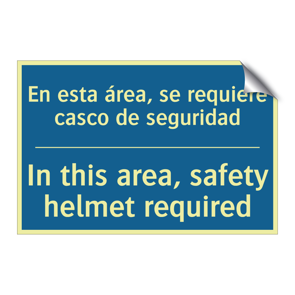 En esta área, se requiere casco  /.../ - In this area, safety helmet required /.../