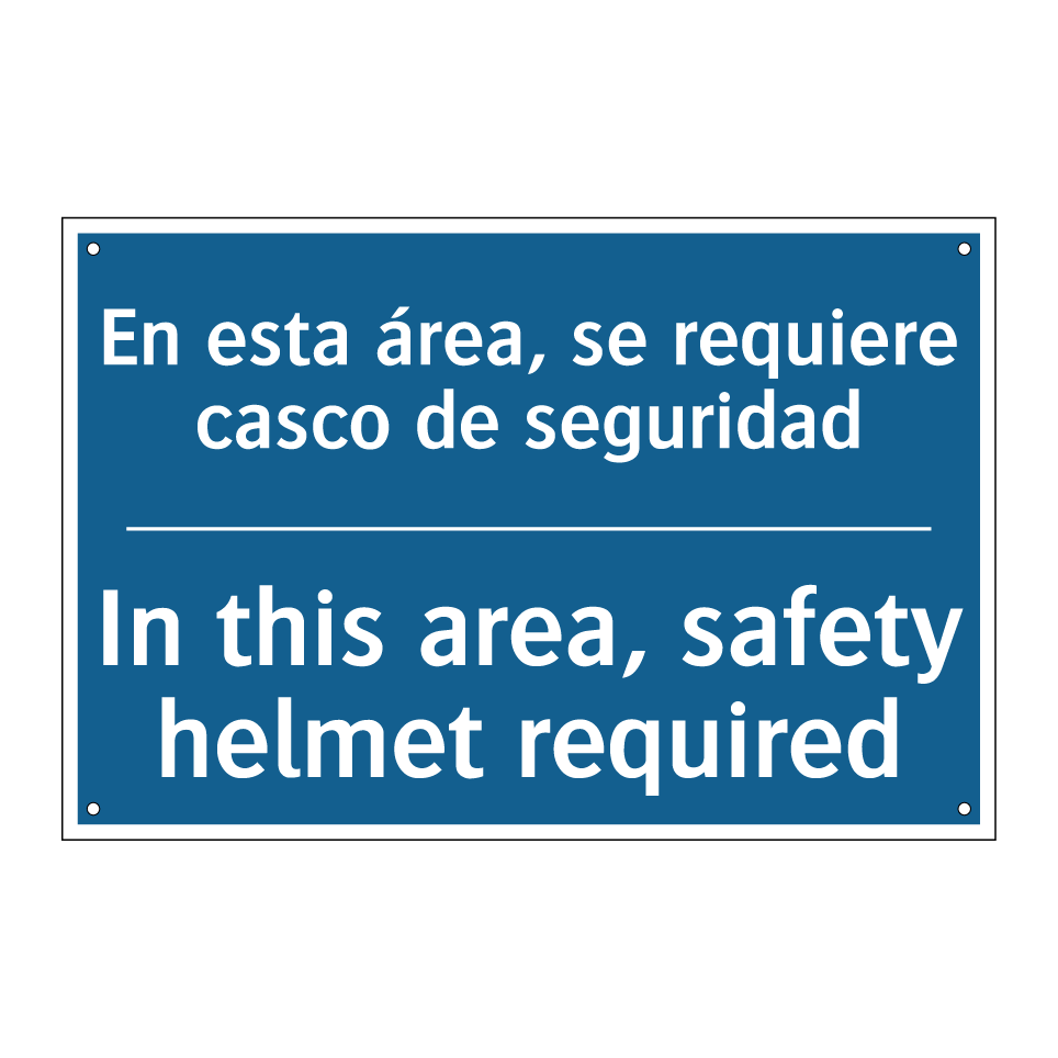 En esta área, se requiere casco  /.../ - In this area, safety helmet required /.../