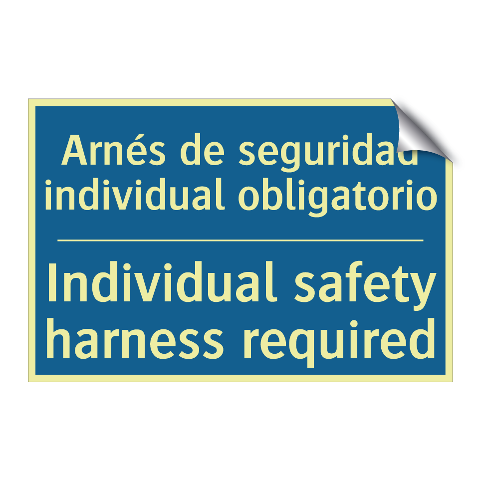 Arnés de seguridad individual  /.../ - Individual safety harness required /.../