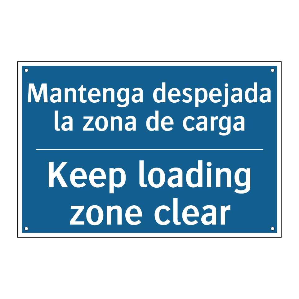Mantenga despejada la zona de  /.../ - Keep loading zone clear