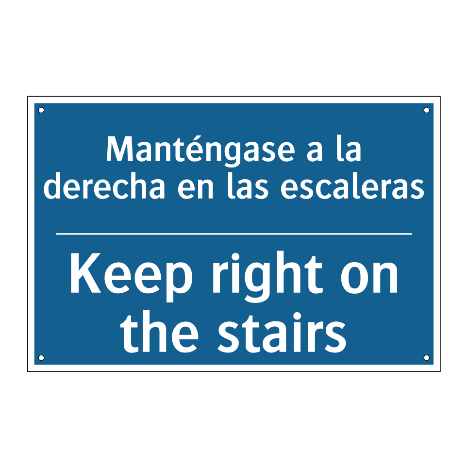 Manténgase a la derecha en las  /.../ - Keep right on the stairs