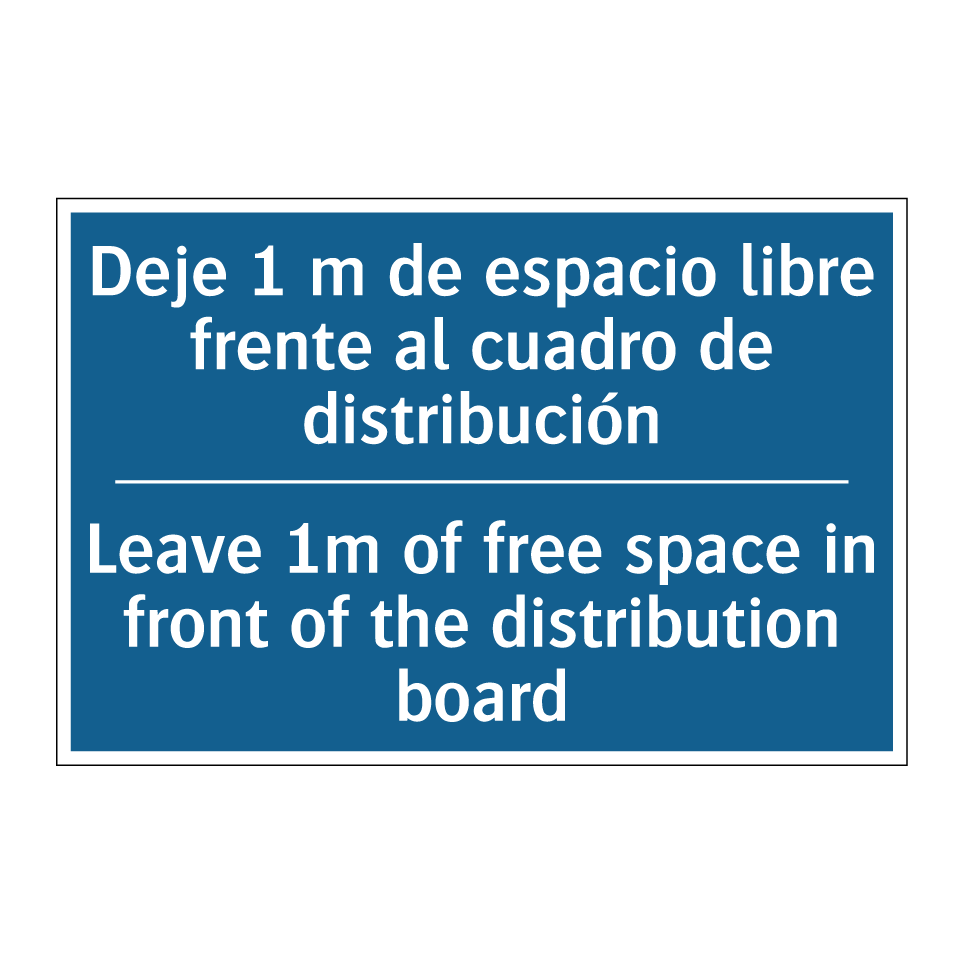 Deje 1 m de espacio libre frente  /.../ - Leave 1m of free space in front  /.../