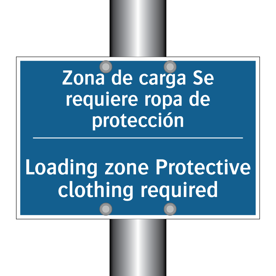 Zona de carga Se requiere ropa  /.../ - Loading zone Protective clothing  /.../