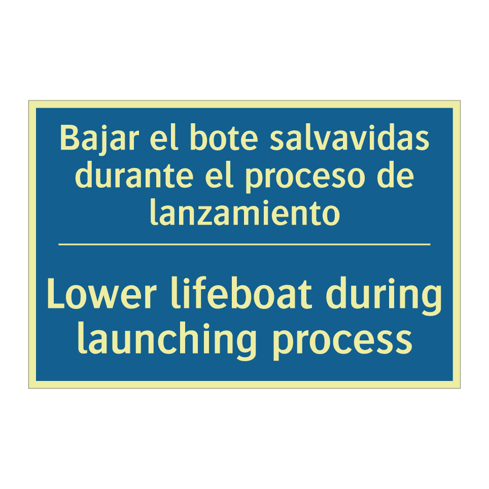 Bajar el bote salvavidas durante  /.../ - Lower lifeboat during launching  /.../