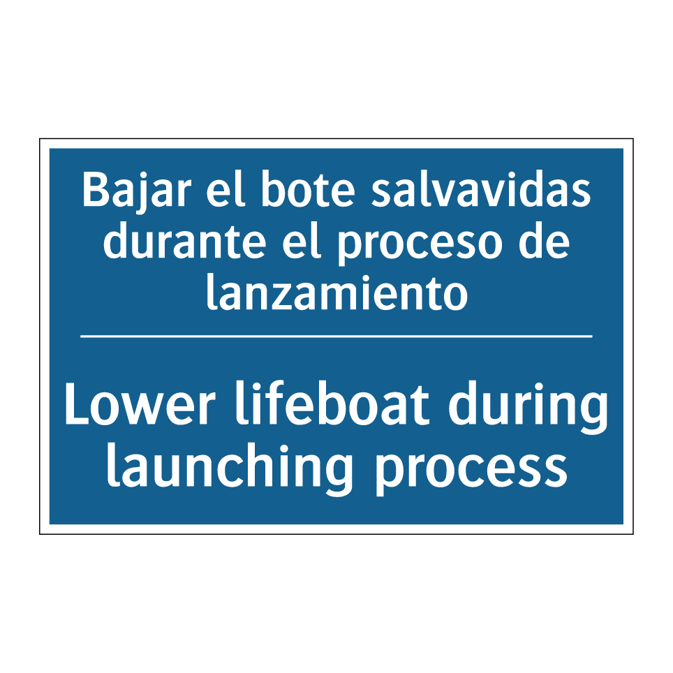 Bajar el bote salvavidas durante  /.../ - Lower lifeboat during launching  /.../
