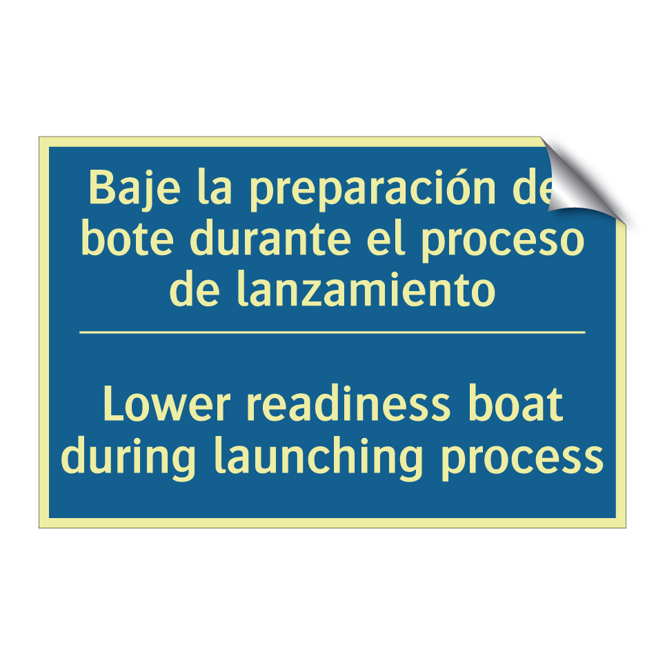Baje la preparación del bote durante  /.../ - Lower readiness boat during launching  /.../