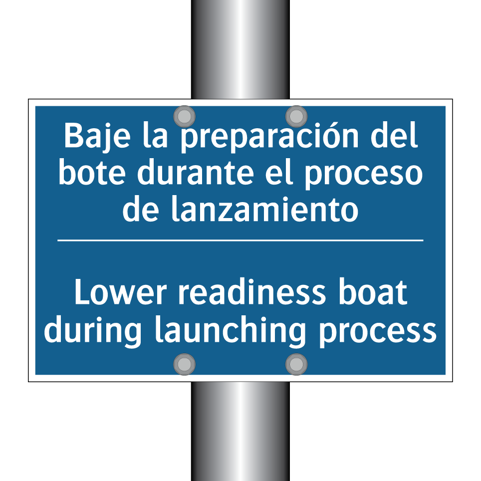 Baje la preparación del bote durante  /.../ - Lower readiness boat during launching  /.../