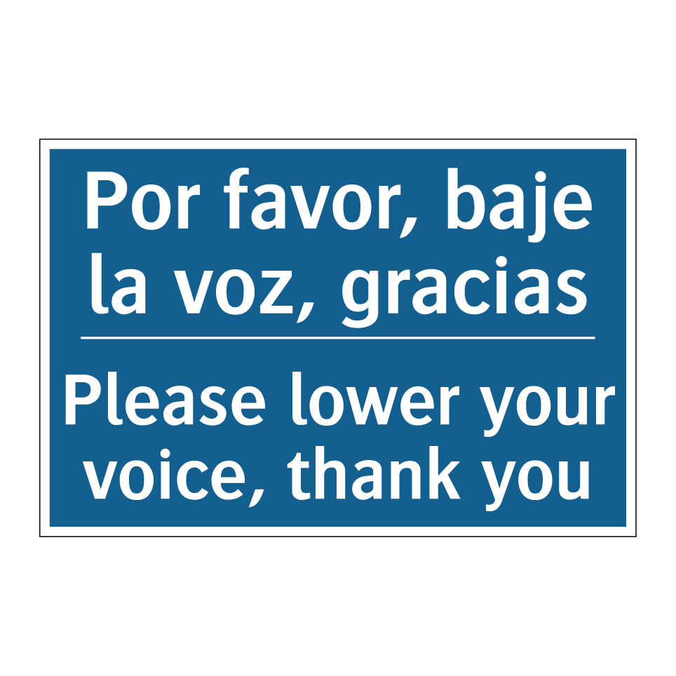 Por favor, baje la voz, gracias /.../ - Please lower your voice, thank  /.../