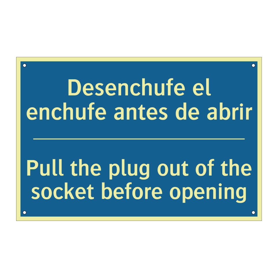 Desenchufe el enchufe antes de  /.../ - Pull the plug out of the socket  /.../