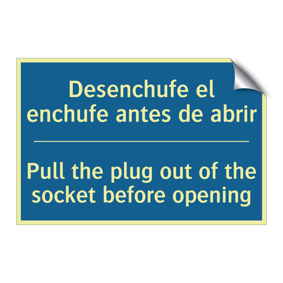 Desenchufe el enchufe antes de  /.../ - Pull the plug out of the socket  /.../