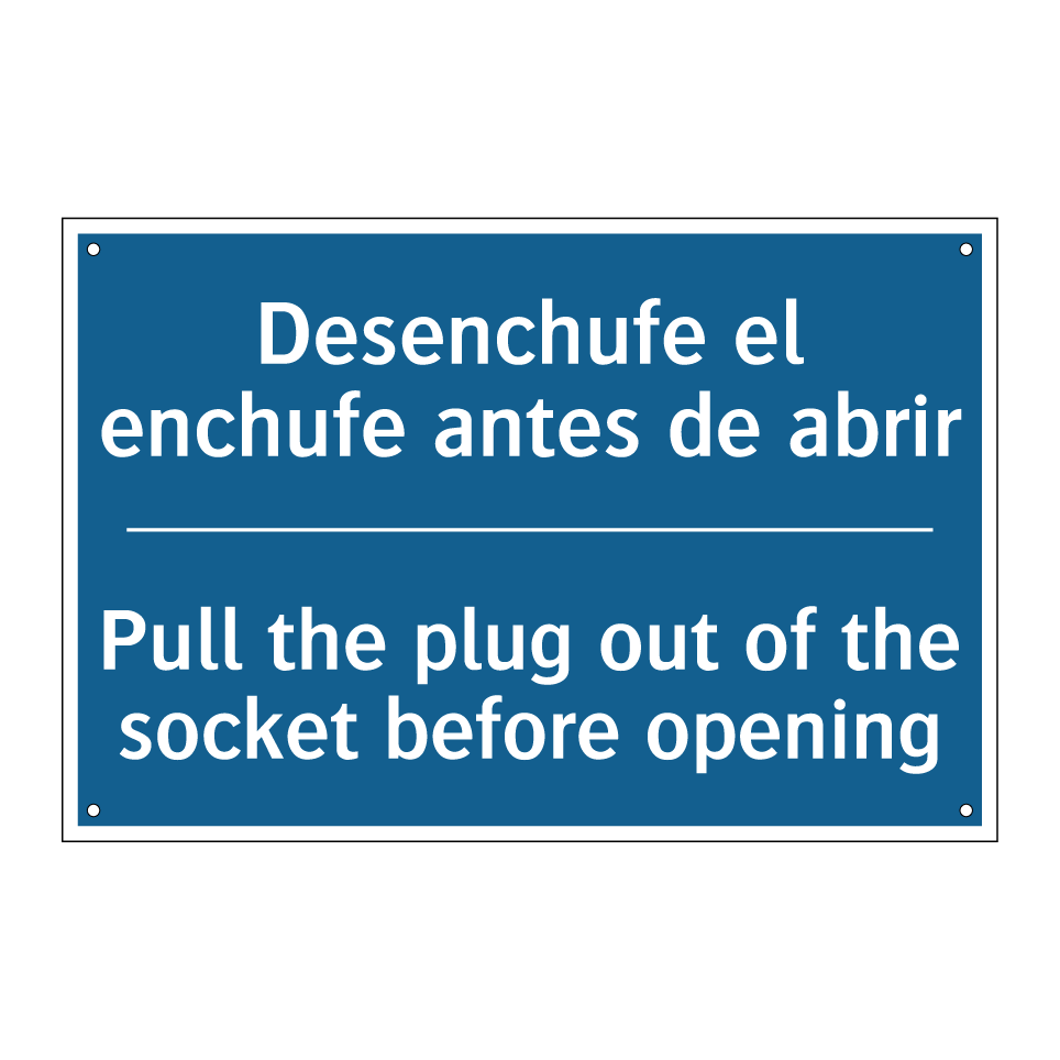 Desenchufe el enchufe antes de  /.../ - Pull the plug out of the socket  /.../