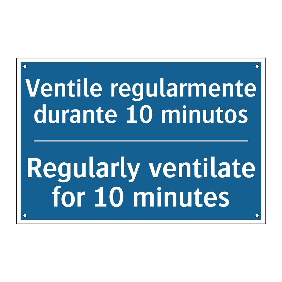 Ventile regularmente durante 10  /.../ - Regularly ventilate for 10 minutes /.../